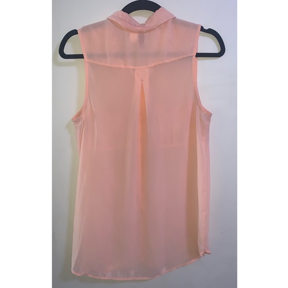 Divided by H&M Sleeveless Peach Blouse Size 8 - Picture 2 of 6